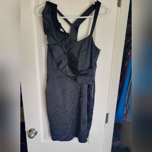 Little black dress. Laila Azhar evening cocktail dress.